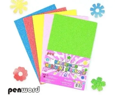 Naklejki piankowe kwiatki 20,3x31,20cm 5szt - Penword