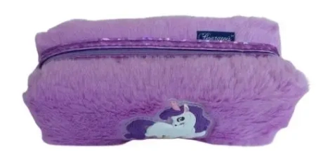 Piórnik tuba duża Jednorożec fiolet futerko FRESH