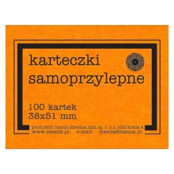 Karteczki samoprzylepne Fluo 38x51mm 100K pomar. - Ziemia Obiecana