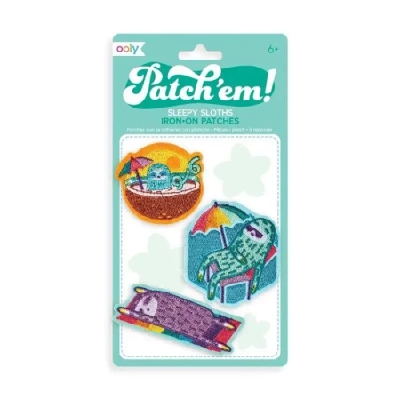 Naprasowanki Patch Em - Śpiące Leniwce - Kolorowe Baloniki