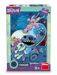 Puzzle neonowe 100 Lilo i Stitch świecące kontury - Dino Toys