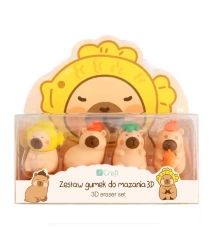 Gumki do mazania 3D Kapibara 4szt - Dalprint