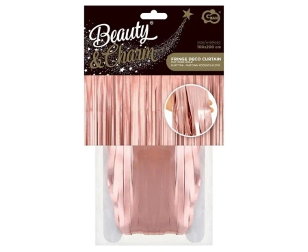 Kurtyna matowa różowo-złota 100x200cm - Godan