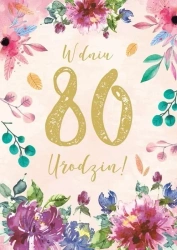 Karnet B6 PR-111 Urodziny 80 - Kukartka