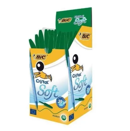 Długopis Cristal Soft zielony (50szt) - BIC