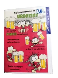 Karnet złoty Urodzinowy p5 VERTE cena za 1 sztukę