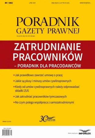 eBook Zatrudnianie pracowników – poradnik dla pracodawców (pgp 7/2017) - Infor Pl