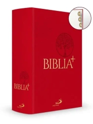 Biblia Plus płótno czerwona paginacja - praca zbiorowa