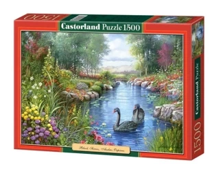 Puzzle 1500 Czarne łabędzie CASTOR - Castorland
