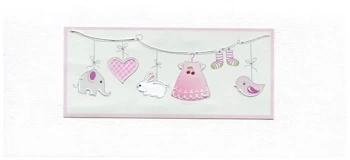 Karnet Narodziny/Roczek DL D01 - Dziewczynka - MAK