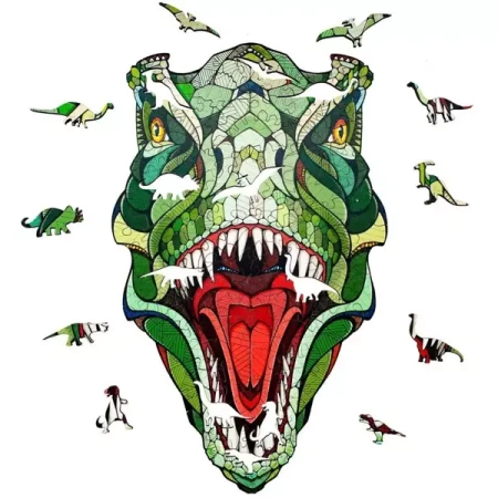 Puzzle Drewniane 2D Układanka T-Rex - Nice Idea
