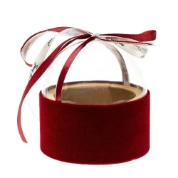 Pudełko Flower Box z kokardą czerwony ROZETTE