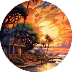 Malowanie po numerach okrągłe - Dom nad oceanem 40 - Twoje Hobby