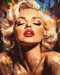 Malowanie po numerach - Olśniewająca Monroe 40x50 - Ideyka