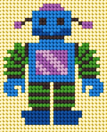 Zestaw do haftu Moje pierwsze wyszywanie Robot - Anex-Bis PAP