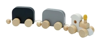 Pociąg urodzinowy zabawki drewniane - Plan Toys