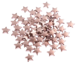 Koraliki gwiazdki 1,5cm różowe złoto 60szt - Dalprint dpCraft