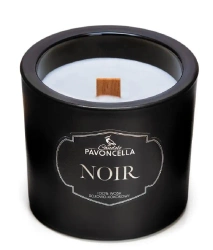 Świeczka sojowa Noir czarna 170g - Pavoncella