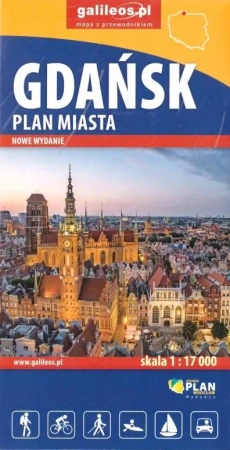 Plan miasta - Gdańsk 1:17 000 w.2022 - praca zbiorowa