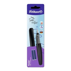 Pióro wieczne Twist czarne + 2 naboje - PELIKAN