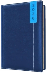 Kalendarz 2026 A4 dzienny registry niebieski - Evena