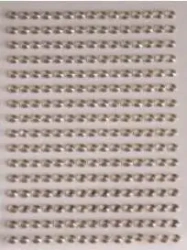 Dżety samoprzylepne srebrne 6mm 140szt - Brewis