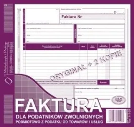 Faktura dla podatników zwolnionych...212-2E - Michalczyk i Prokop