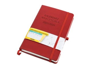 Kalendarz 2025/2026 A5 nauczyciela TDW czerwony - -