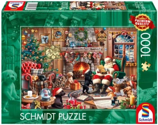 Puzzle PQ 1000 Święty Mikołaj czyta listy - Schmidt