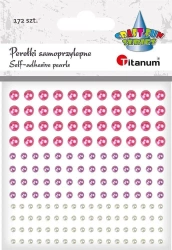 Perełki samoprzylepne okrągłe mix 172szt - Titanum