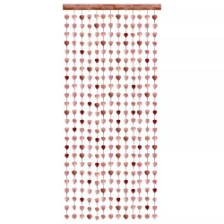 Kurtyna Serca różowe złoto 100x245cm - PartyDeco