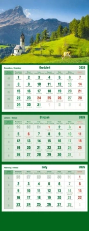 Kalendarz 2026 trójdzielny Kapliczka - praca zbiorowa