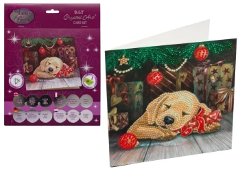 Diamentowa mozika Śpiący szczeniak 18x18cm - Pro Kids