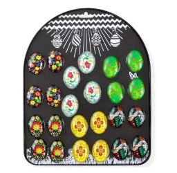 Magnesy świąteczne pisanki małe 24szt - Penword