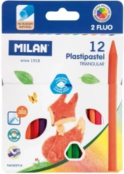 Kredki świecowe Pastipastel trójkątne 12 kol MILAN