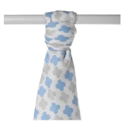 Ręcznik bambusowy XKKO BMB 90x100 - Scandinavian Baby Blue Cross