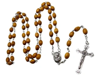 Różaniec drewno oliwne z ziemią Świętą - Art Sacrum