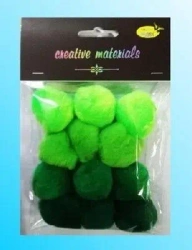 Pompony akrylowe zielone 40mm 12szt - Galeria Hobby