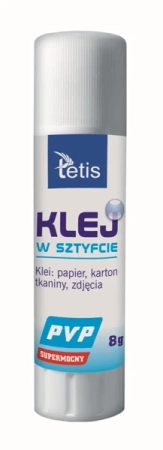Display Klej w sztyfcie typu pvp bezbarwny 8g 30 sztuk - Tetis