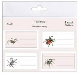 Naklejki na zeszyty Pająki - Mama Maluje