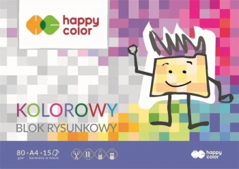 Blok rysunkowy kolor A4/15K HAPPY COLOR - GDD
