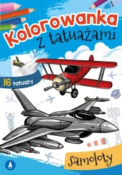Kolorowanka z tatuażami. Samoloty - Wydawnictwo Skrzat