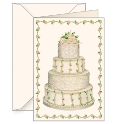 Karnet B6 + koperta 5822 Ślub tort bukiet - Tassotti