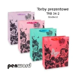 Torebka prezentowa 32x26x12cm MIX - Penword