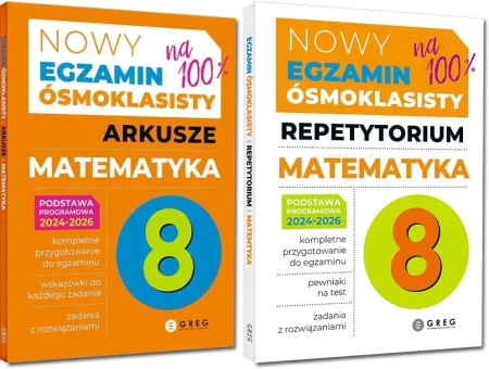 NOWY EGZAMIN ÓSMOKLASISTY REPETYTORIUM + ARKUSZE MATEMATYKA 2024-2026 - Roman Gancarczyk