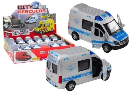 Auto Policyjne 1:32 światła dźwięk napęd - Leantoys