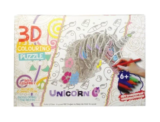 Puzzle 3D jednorożec do pomalowania - SWEDE