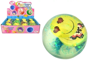 Piłka świecąca 5,5cm Buźka mix - Pro Kids