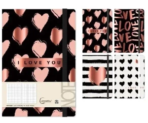 Notatnik A5/96K kratka na gumkę MIX - Cervantes