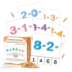 Klamerkowe zadania - Odejmowanie do 10 - LearnHow
